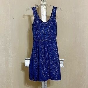 MOSSIMO SZ SMALL ROYAL BLUE / TEAL TANK DRESS